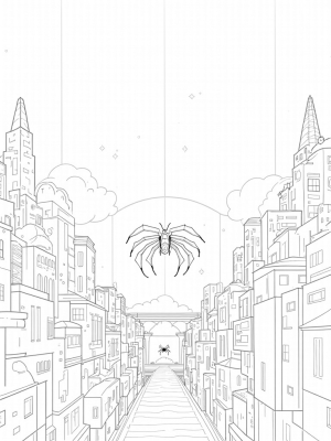 City Spider Webs and Comic Panels