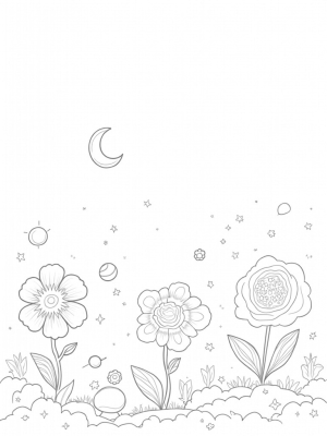 Cosmic Garden of Galaxies and Flowers