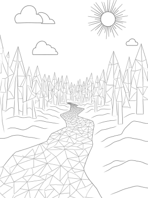 Triangular Trees and Shimmering Rivers