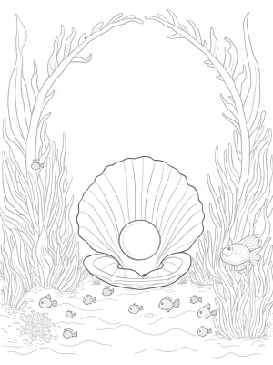 Luminous Underwater Garden with Glowing Pearl