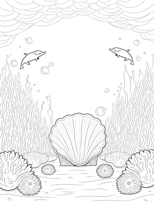 Underwater City of Coral and Dolphins