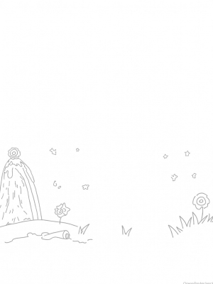 Dreamy Meadow with Pony Clouds and Rainbow Waterfall