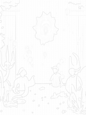 Dolphins Dancing Under the Coral Chandelier