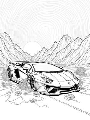 Futuristic Lamborghini in a Vortex of Light