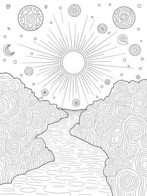 Celestial Garden of Whimsical Circles