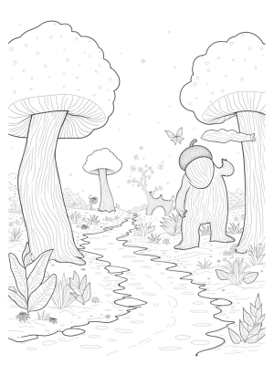 Gruffalo in a Whimsical Forest Clearing