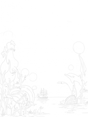 Dolphins Dancing Through a Musical Coral Garden