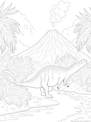 Stegosaurus in a Prehistoric Jungle