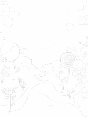 Oversized Circles in a Whimsical Garden