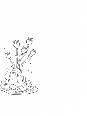 Fruit Garden with Towering Strawberries and Chocolate River