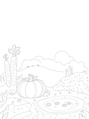 Giant Tomato in a Whimsical Garden