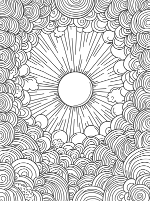 Radiant Dreamscape with Floating Circles