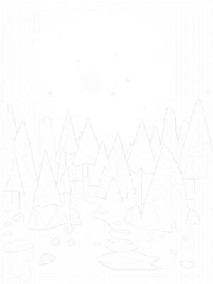 Geometric Forest with Triangles and Crystals