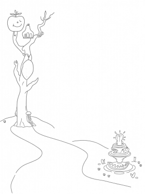 Giant Apple Treehouse in a Fruit Orchard