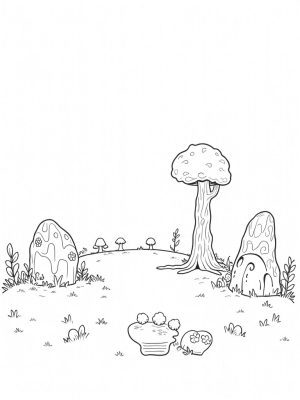 Giant Gruffalo Footprint in a Magical Forest Clearing