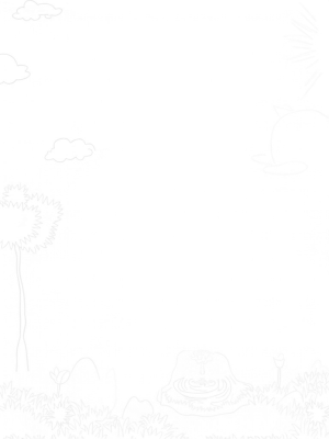 Giant Easter Basket Surrounded by Pastel Eggs and Daisies