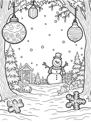 Gingerbread Path Through a Winter Forest