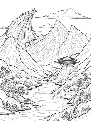 Dragon Wings Over Majestic Mountains