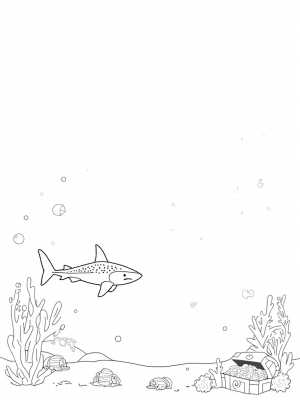 Underwater Paradise with a Stylish Shark