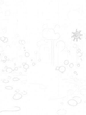 Floating Circles in a Tranquil Garden