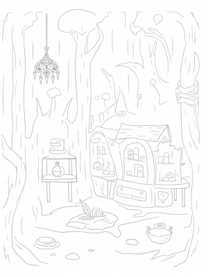 Potion Shop Among Twisting Trees