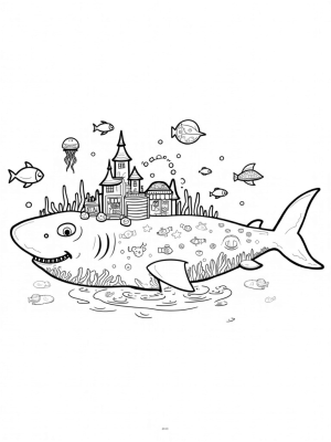Underwater City in a Shark