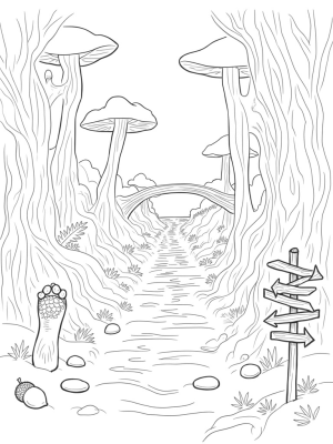 Gruffalo's Footprint in a Whimsical Forest