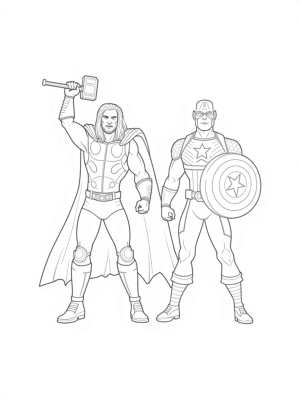 Thor and Captain America Unite in Battle