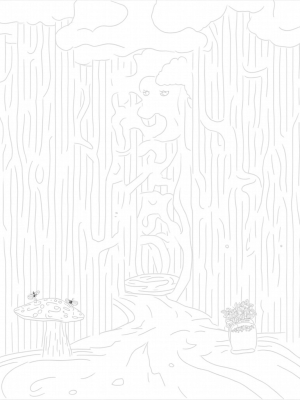 Candy Cane Trees and a Gruffalo Rock in a Magical Forest