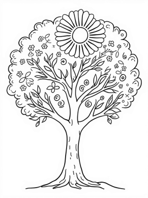 Four Seasons Tree Illustration