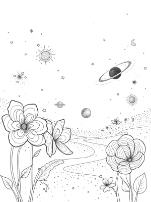 Celestial Flowers in a Cosmic Garden