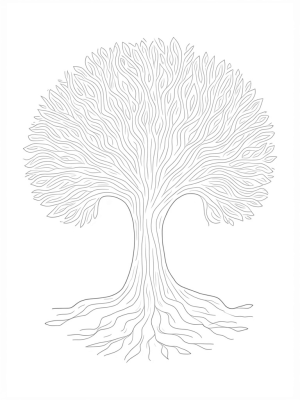 Seasonal Tree with Sun and Moon