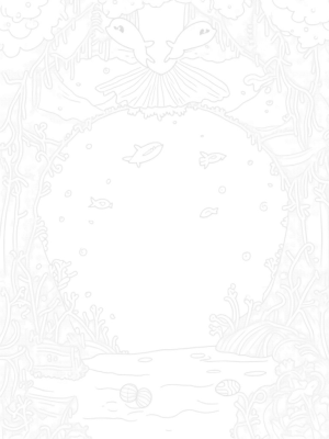 Dolphins in a Vibrant Underwater Grotto