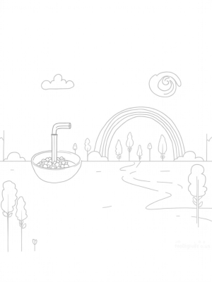 Boba Tea Garden with Gummy Bear Pathway