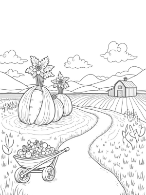 Giant Vegetables and a Charming Barn Scene