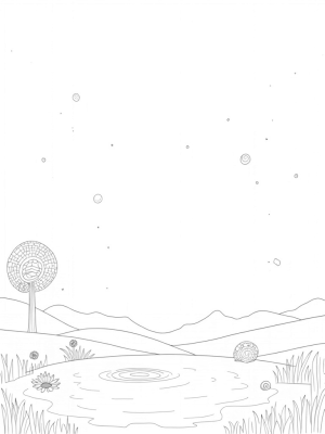 Floating Circles and a Tranquil Pond