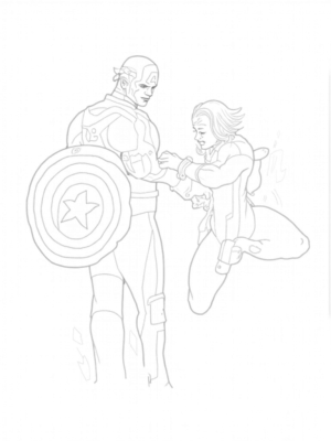 Captain America and Black Widow Ready for Action