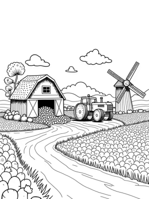 Giant Vegetables and a Colander Barn