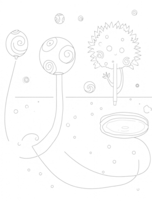 Enormous Floating Circles in a Whimsical Garden