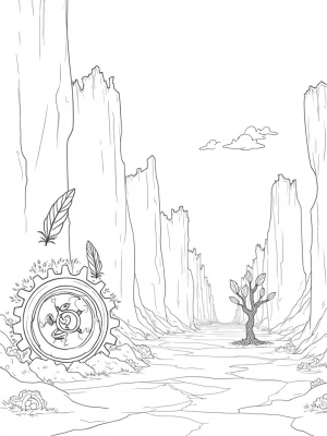 Crumbling Cityscape with Titan and Gear