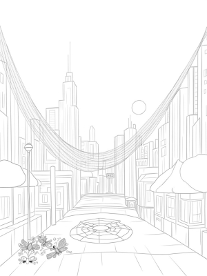 Twisted Skyscrapers and City Insects at Dusk