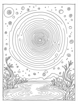 Swirling Vortex of Interconnected Circles