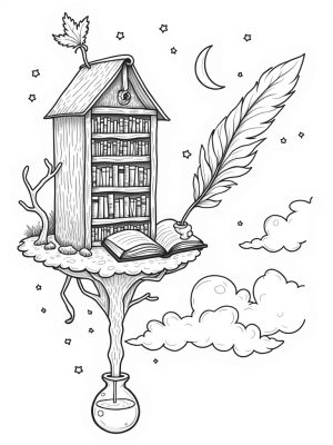 Floating Library Among the Clouds