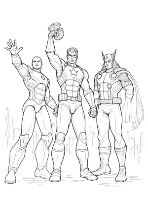 Iron Man, Captain America, and Thor Unite in Action