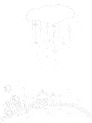 Cloudy Nursery with Mobile and Stuffed Animals