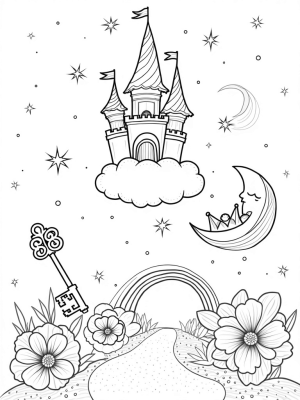 Castle in the Clouds with a Shimmering Key