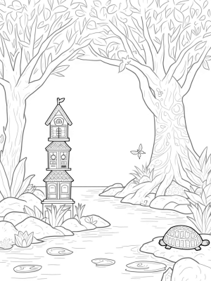 Lush Jungle Canopy with Musical Lily Pads