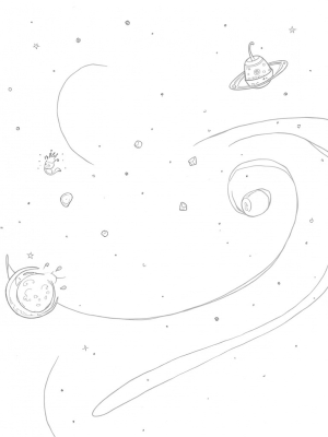 Galactic Playground with Planets and a Teacup Space Station