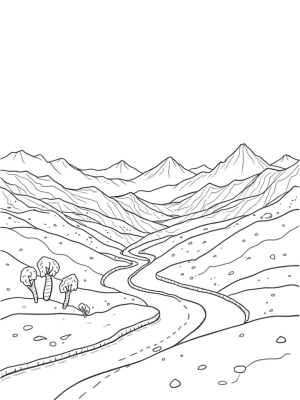 Swirling Hills and Whimsical Trees