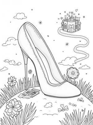 Dreamy Pink High-Heeled Shoe House with Sparkling Makeup Palette